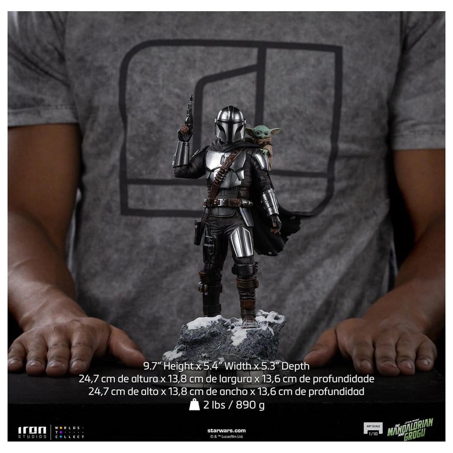 The Mandalorian & Grogu Art Scale socha 1/10 The Mandalorian and Grogu 25 cm fotografii produktu