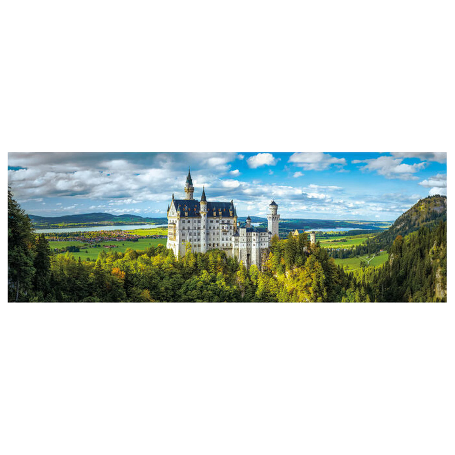 The Neuschwanstein Castle Panorama puzzle 1000 dílků fotografii produktu