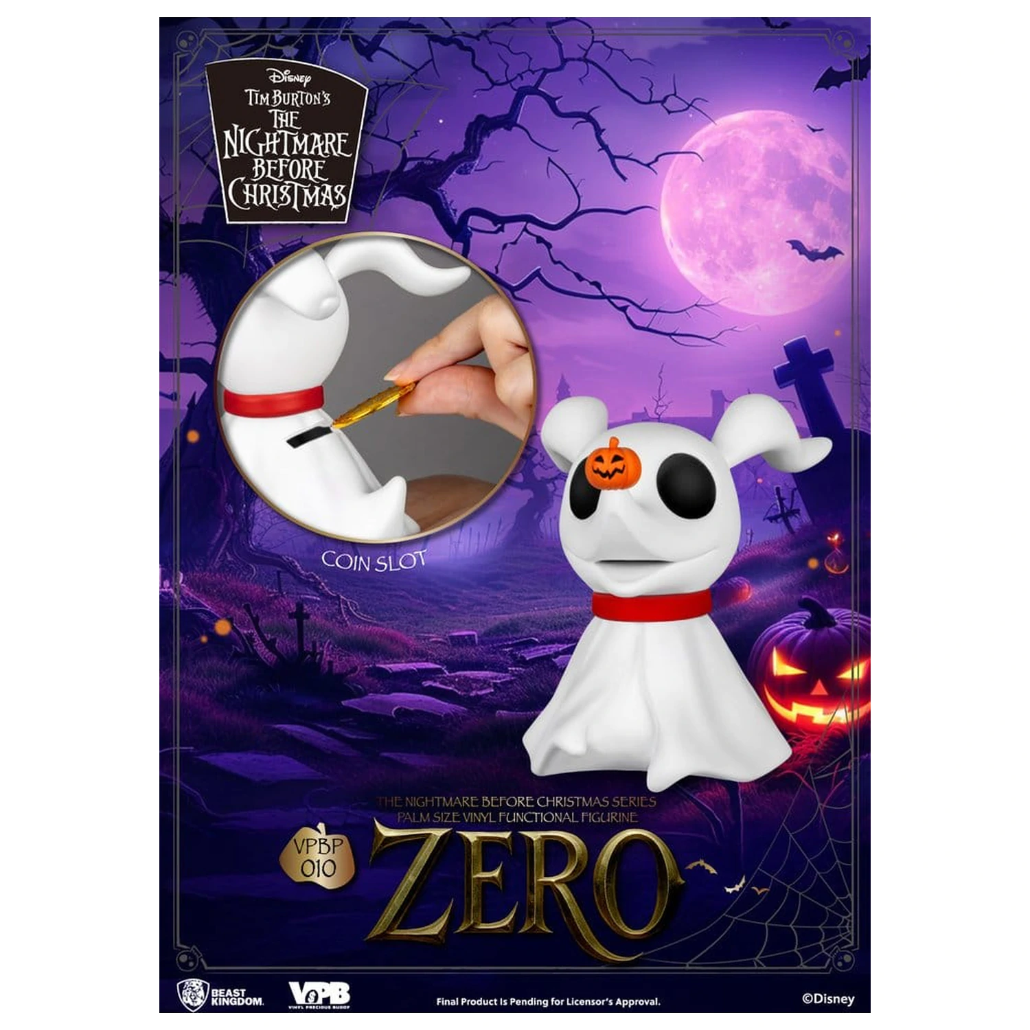 The Nightmare Before Christmas Palm Size Figurka banka Zero 11 cm fotografii produktu