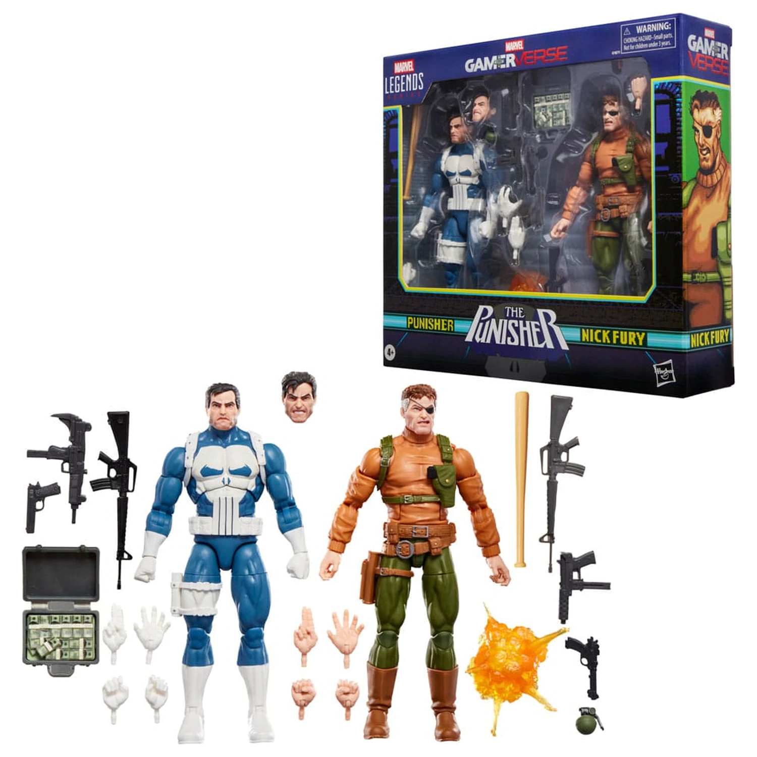The Punisher Marvel Legends Gamerverse akční figurky, balení 2 kusů – Punisher & Nick Fury, 15 cm fotografii produktu