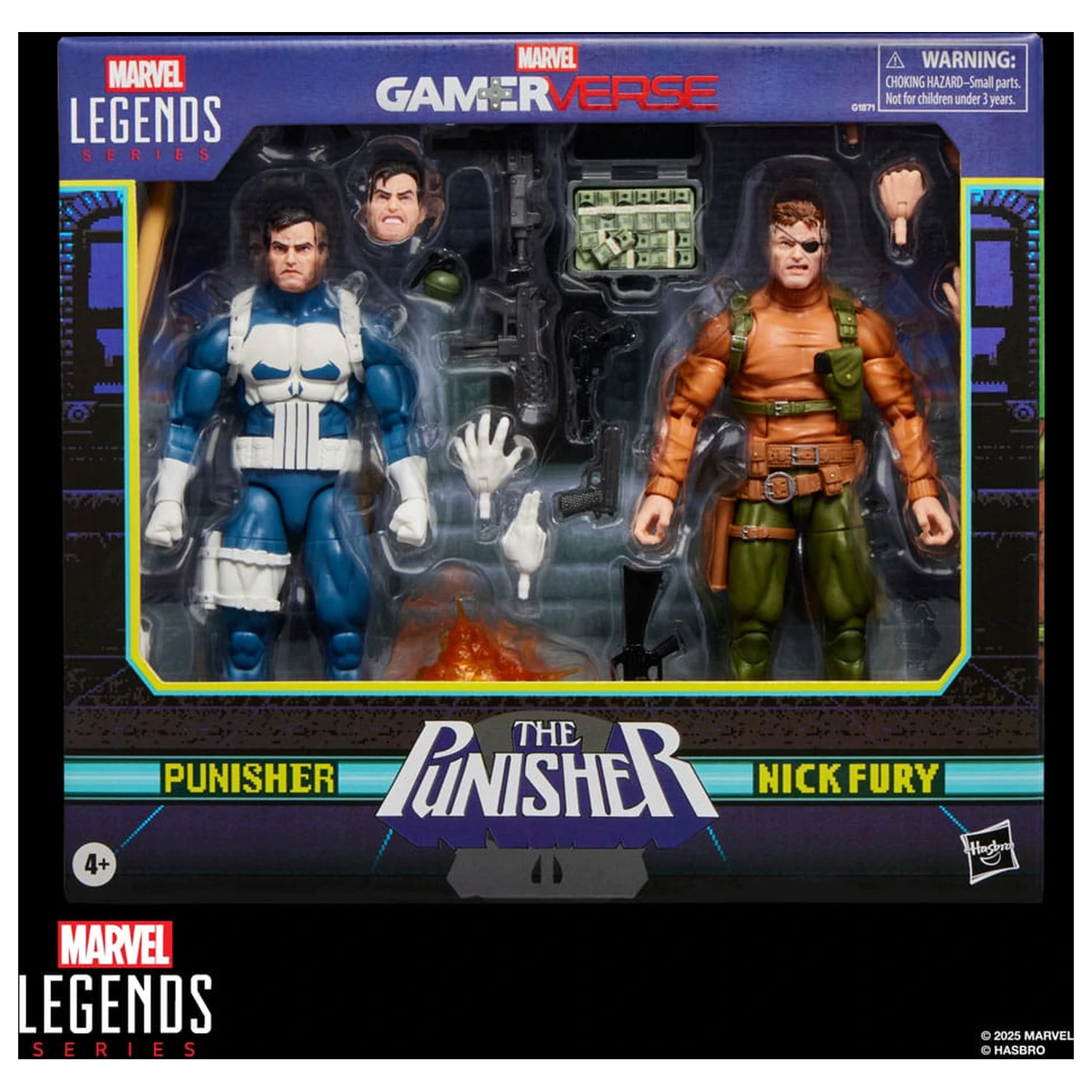 The Punisher Marvel Legends Gamerverse akční figurky, balení 2 kusů – Punisher & Nick Fury, 15 cm fotografii produktu