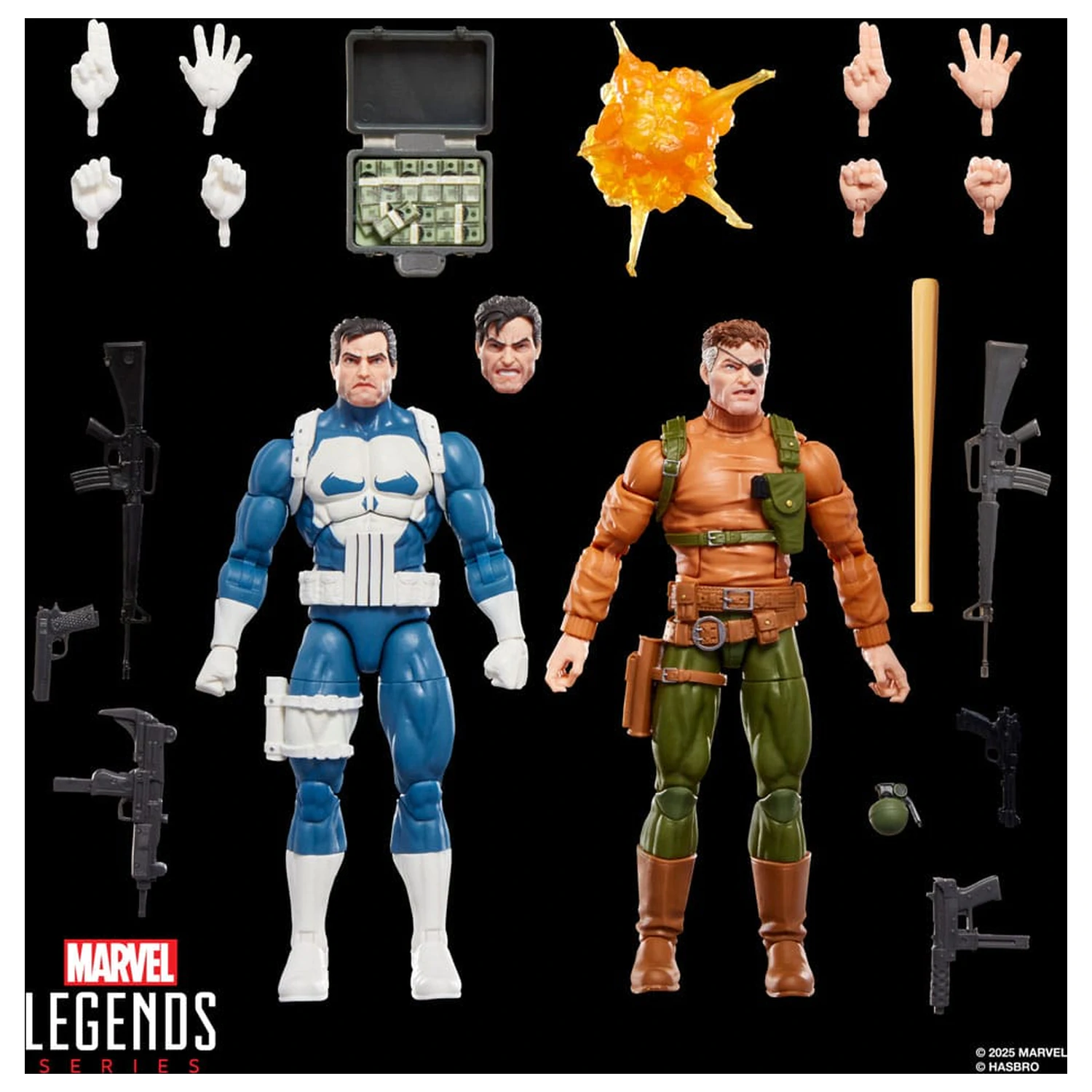 The Punisher Marvel Legends Gamerverse akční figurky, balení 2 kusů – Punisher & Nick Fury, 15 cm fotografii produktu