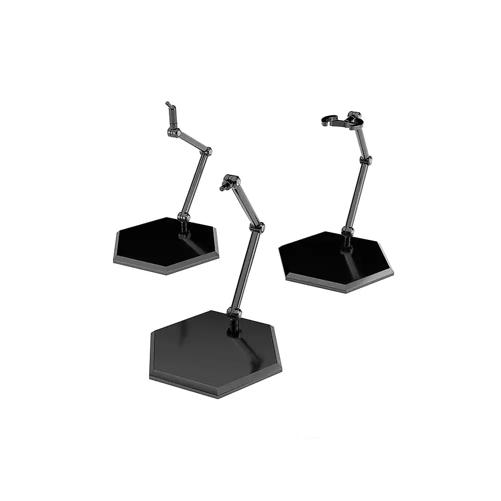 Jednoduchý stojánek Mini Nendoroid More pro Mini figurky a modely Černý šestiúhelníkový typ 3-balení fotografii produktu