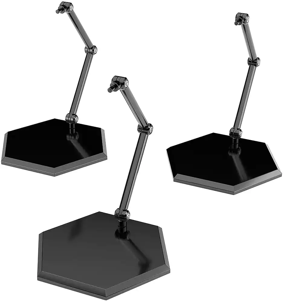 Jednoduchý stojánek Mini Nendoroid More pro Mini figurky a modely Černý šestiúhelníkový typ 3-balení fotografii produktu