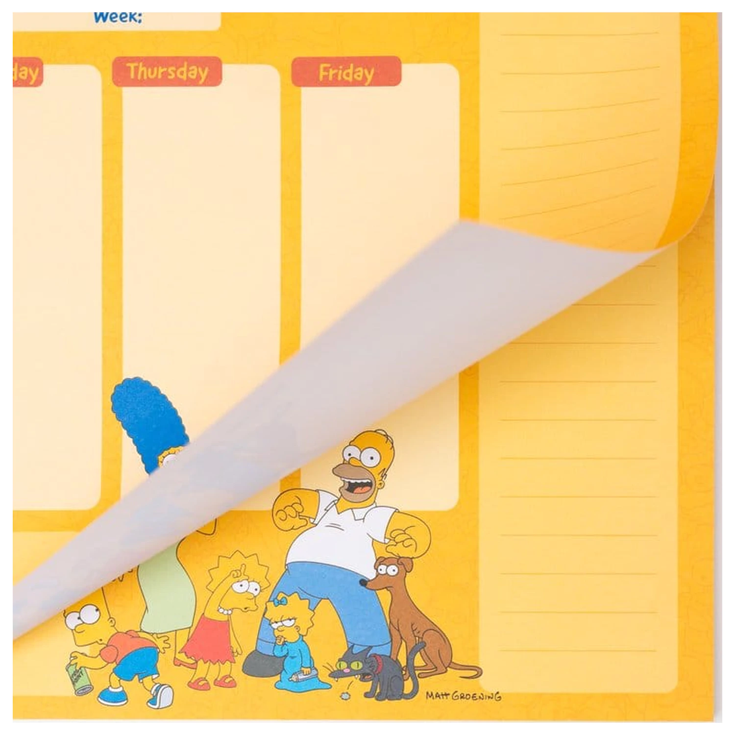 The Simpsons Týdenní Plánovač A4 fotografii produktu
