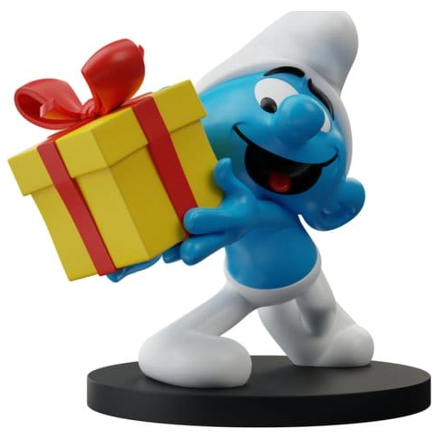 The Smurfs Soška Jokey Smurf s dárkem 10 cm fotografii produktu
