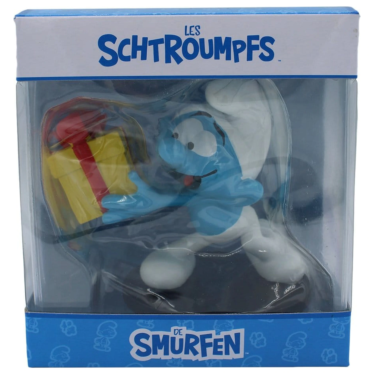 The Smurfs Soška Jokey Smurf s dárkem 10 cm fotografii produktu