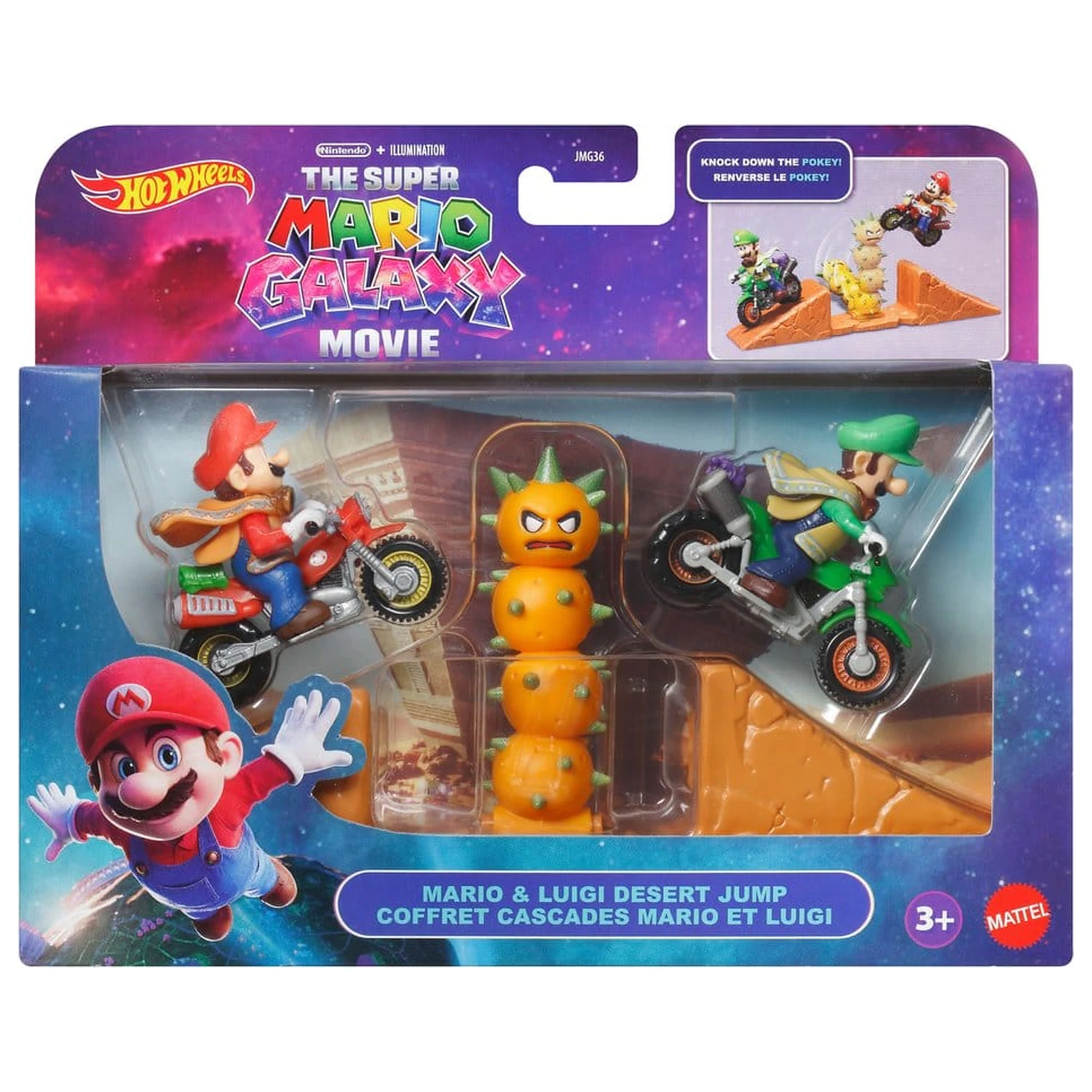 The Super Mario Galaxy Movie Hot Wheels hrací set Mario & Luigi Desert Jump fotografii produktu