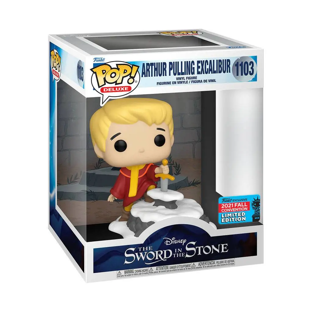 The Sword in the Stone POP! & Buddy vinylová figurka Arthur Pulling Excalibur Exclusive 9 cm fotografii produktu