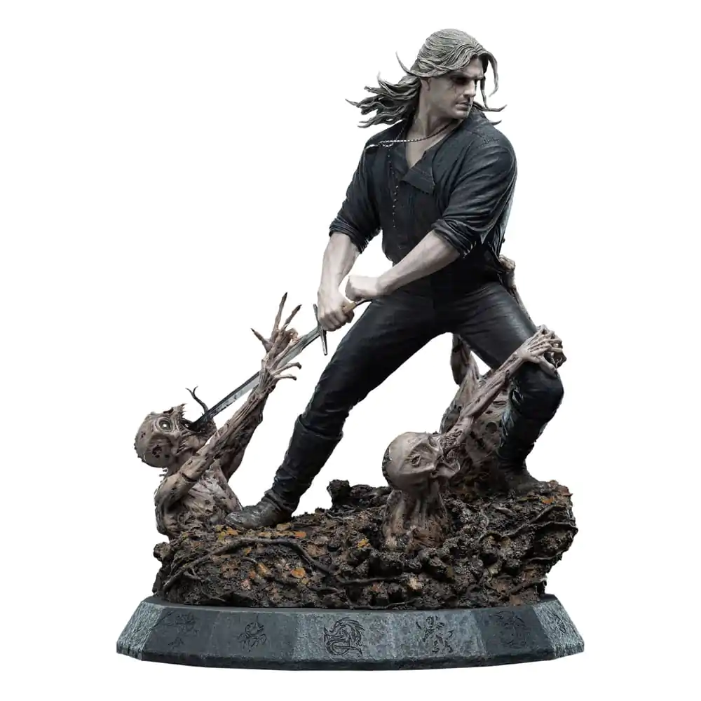 The Witcher Socha 1/4 Geralt Bílý Vlk 51 cm fotografii produktu