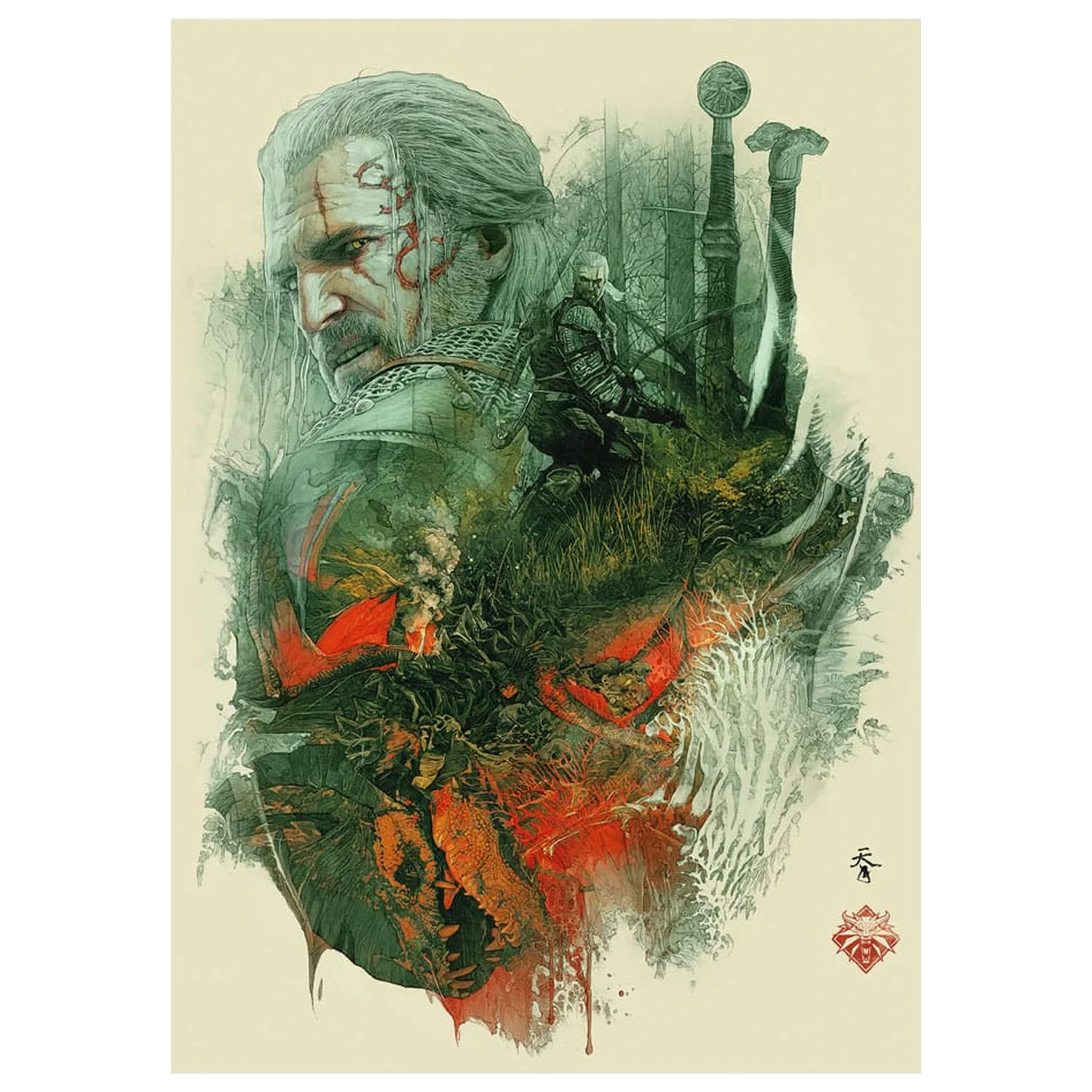 The Witcher Puzzles 10-Pack 10th Anniversary Kolekce Puzzle (500 dílků) fotografii produktu