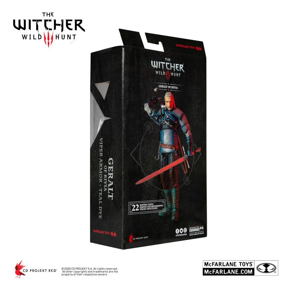 The Witcher Action Figure Geralt of Rivia (Viper Armor: Teal Dye) 18 cm akční figurka fotografii produktu