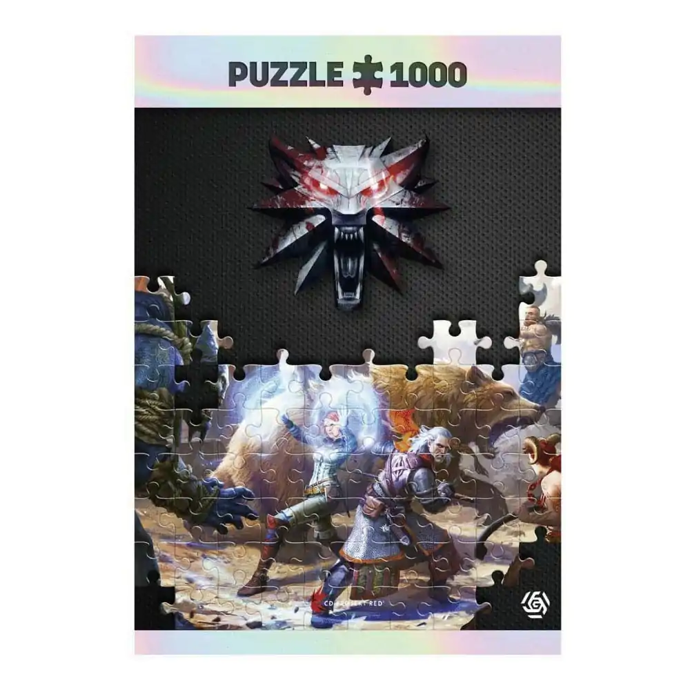 The Witcher III: Wild Hunt Gaming Puzzle Geralt & Triss in Battle (1000 dílků) fotografii produktu