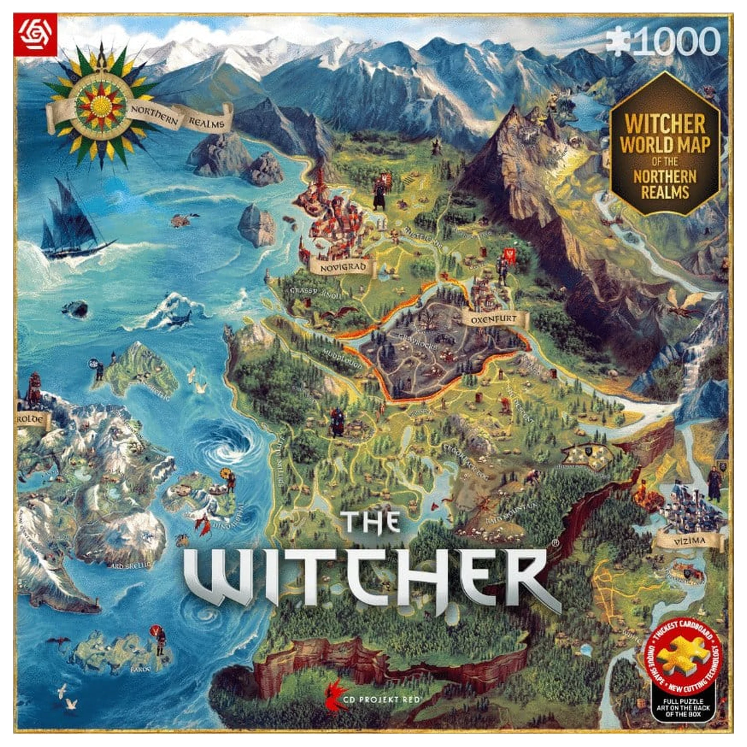 The Witcher Skládačka The Northern Realms Map (1000 kusů) fotografii produktu