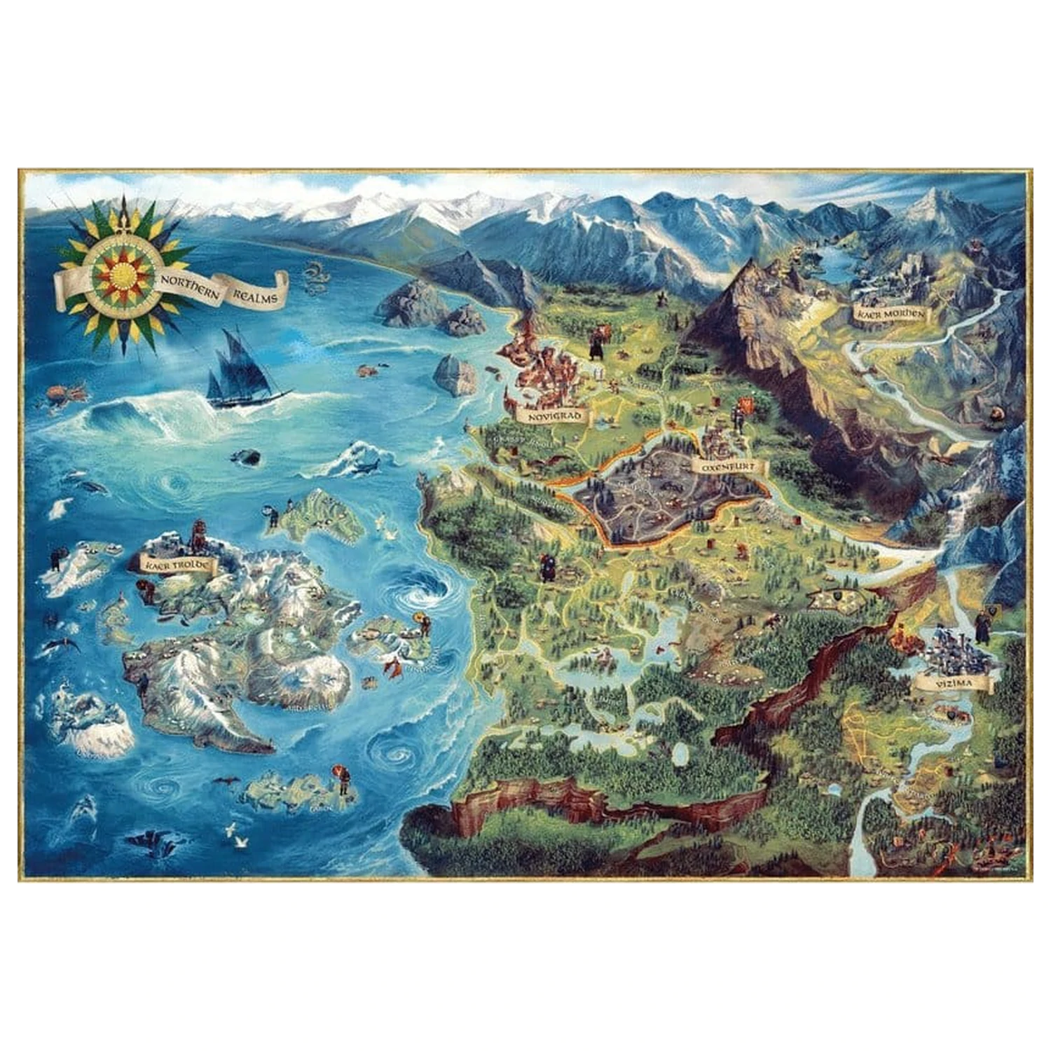 The Witcher Skládačka The Northern Realms Map (1000 kusů) fotografii produktu