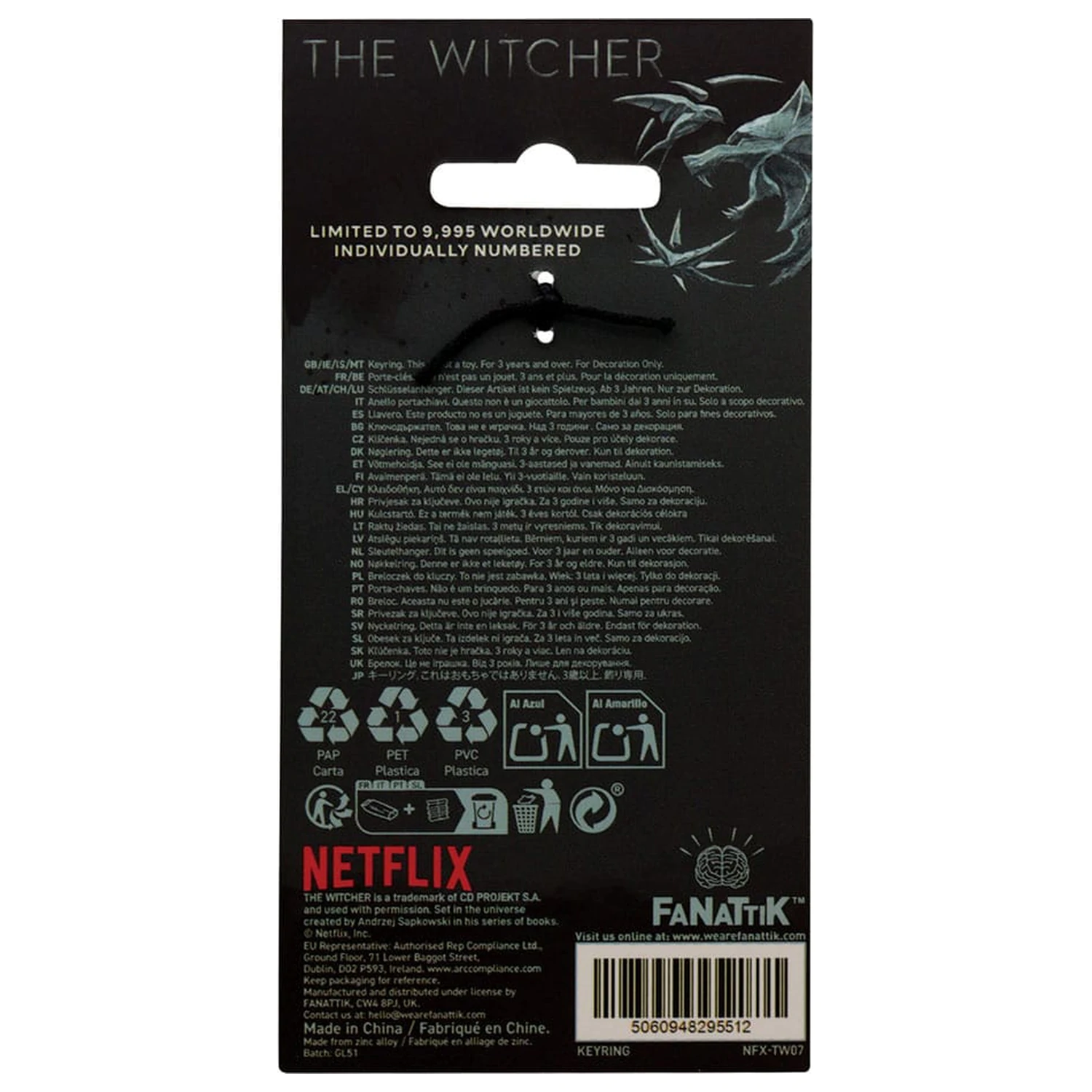 Klíčenka The Witcher Witcher & Roach Limitovaná edice fotografii produktu