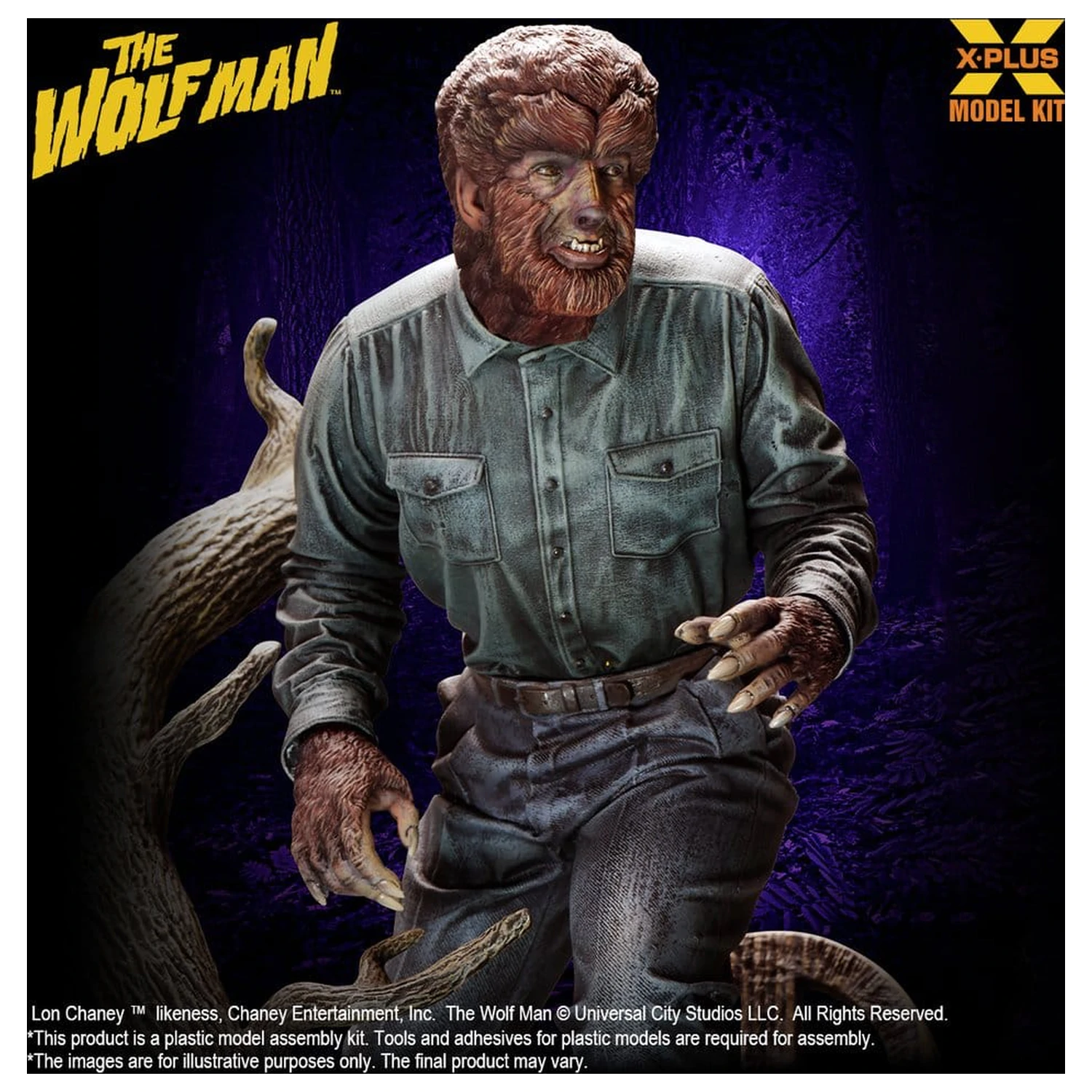 The Wolf Man Plastikový Model Kit 1/8 Lon Chaney Jr. as Wolf Man 22 cm (Reprodukce) fotografii produktu