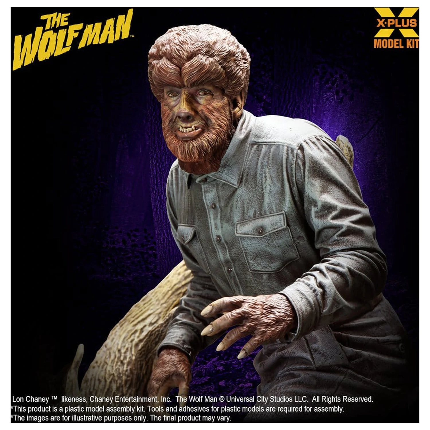 The Wolf Man Plastikový Model Kit 1/8 Lon Chaney Jr. as Wolf Man 22 cm (Reprodukce) fotografii produktu
