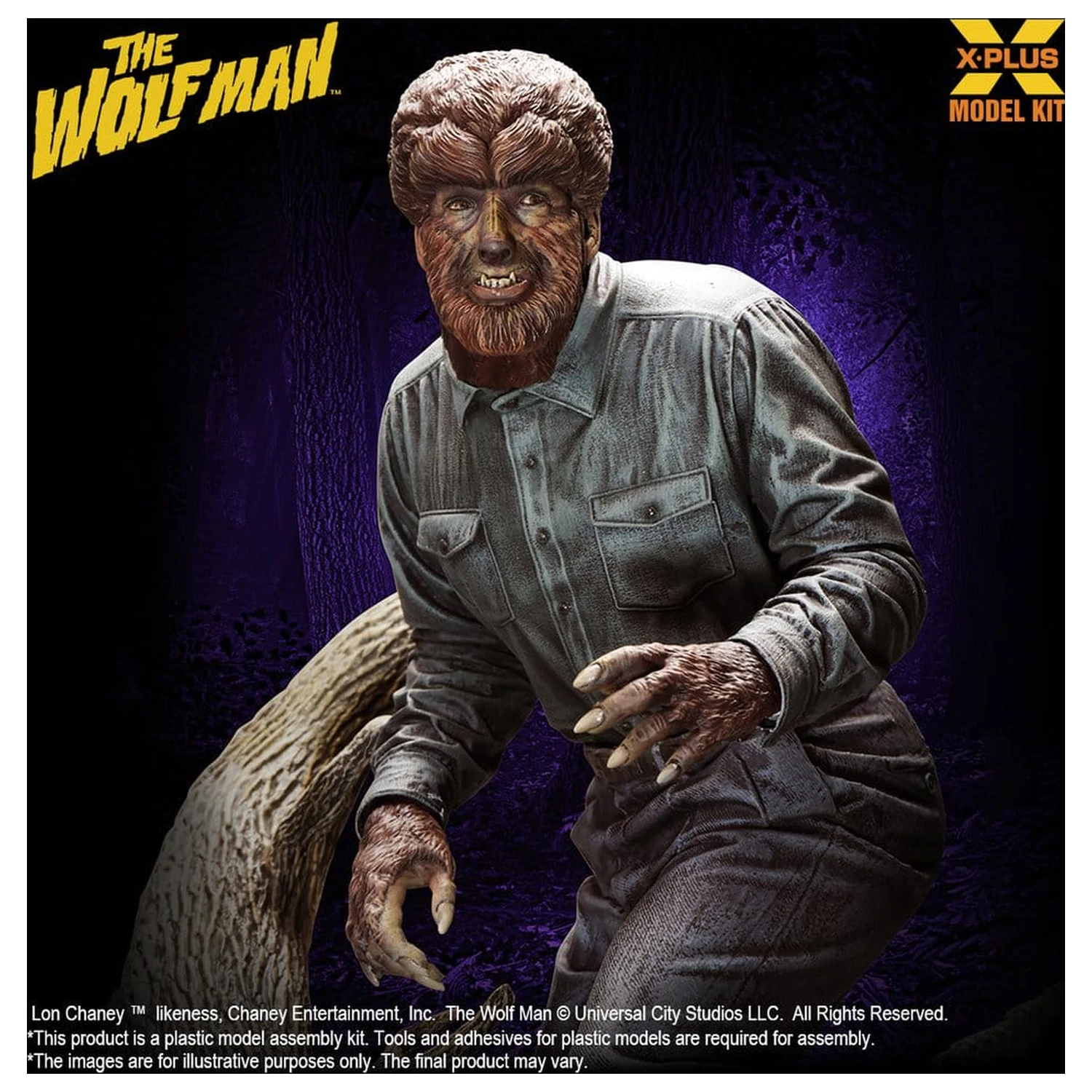 The Wolf Man Plastikový Model Kit 1/8 Lon Chaney Jr. as Wolf Man 22 cm (Reprodukce) fotografii produktu