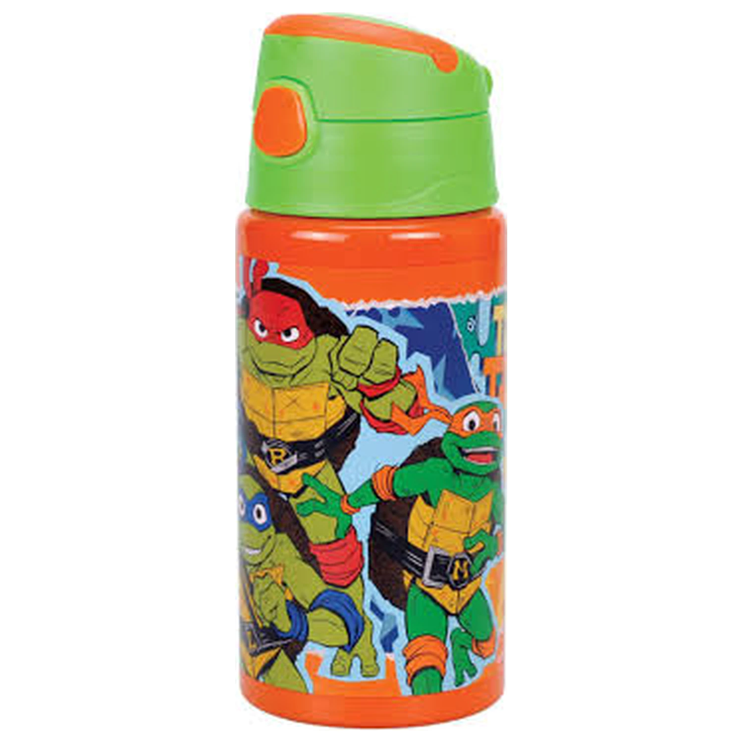 Teenage Mutant Ninja Turtles Pizza Power Hliníková láhev na vodu s brčkem a háčkem 500 ml fotografii produktu