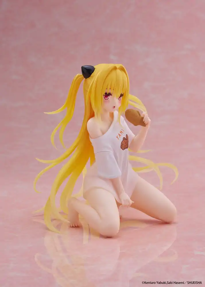 To Love-Ru Darkness PVC Socha Stolní Roztomilá Figurka Golden Darkness Roomwear Ver. 13 cm fotografii produktu