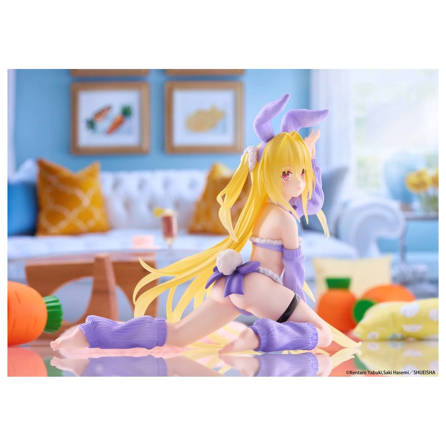To Love-Ru Darkness MOFLOCK PVC Figurka Golden Darkness (Fluffy Bunny Ver.) 13 cm fotografii produktu