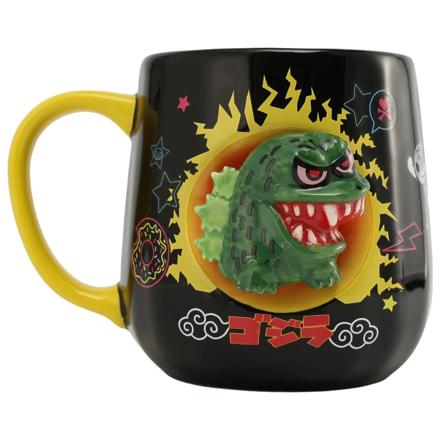 Tokidoki x Godzilla hrnek 2D figurální reliéfní fotografii produktu