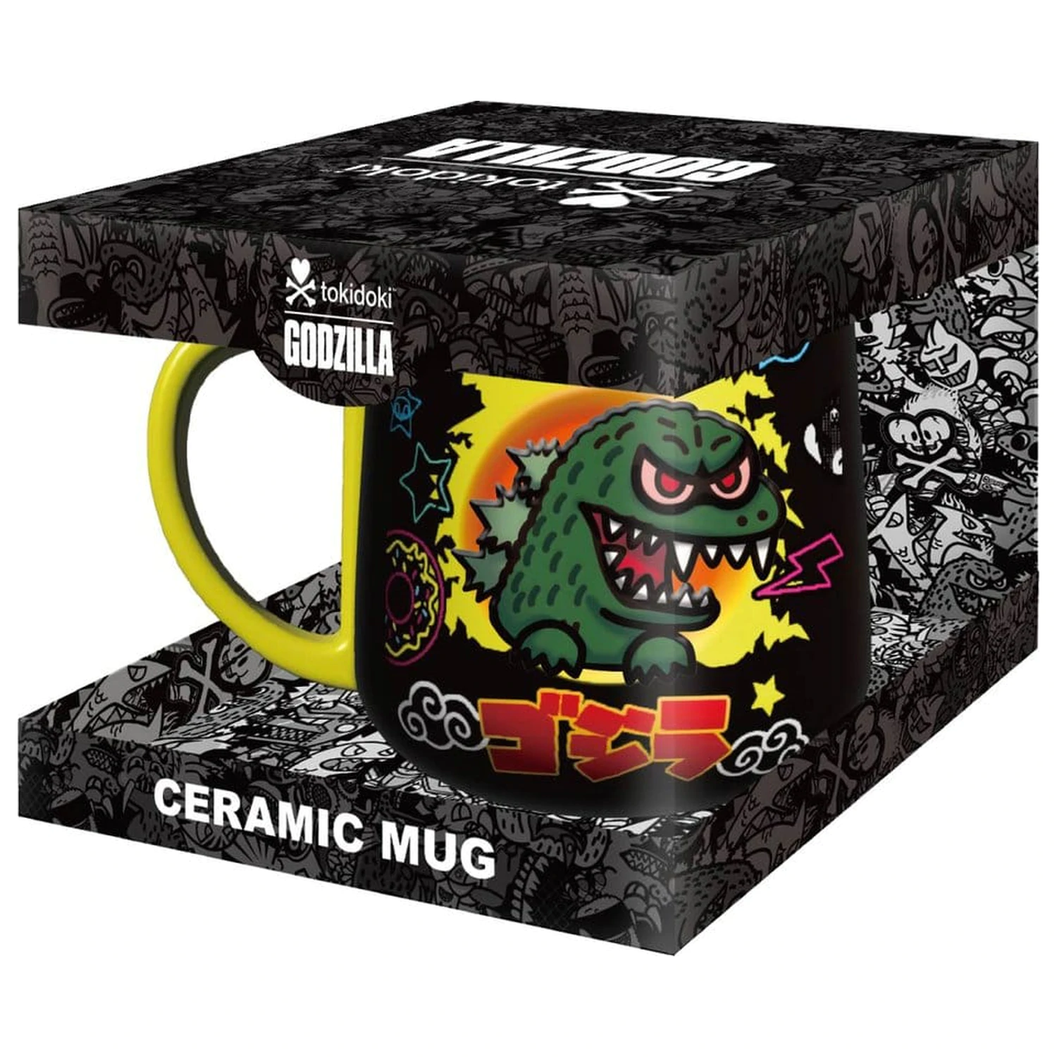 Tokidoki x Godzilla hrnek 2D figurální reliéfní fotografii produktu