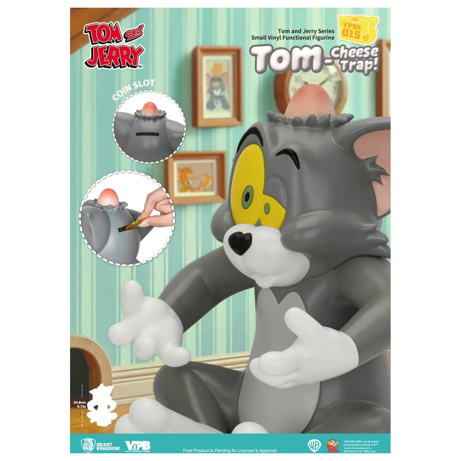 Tom and Jerry Vinylová banka Malá série Tom-Cheese Trap! 25 cm fotografii produktu