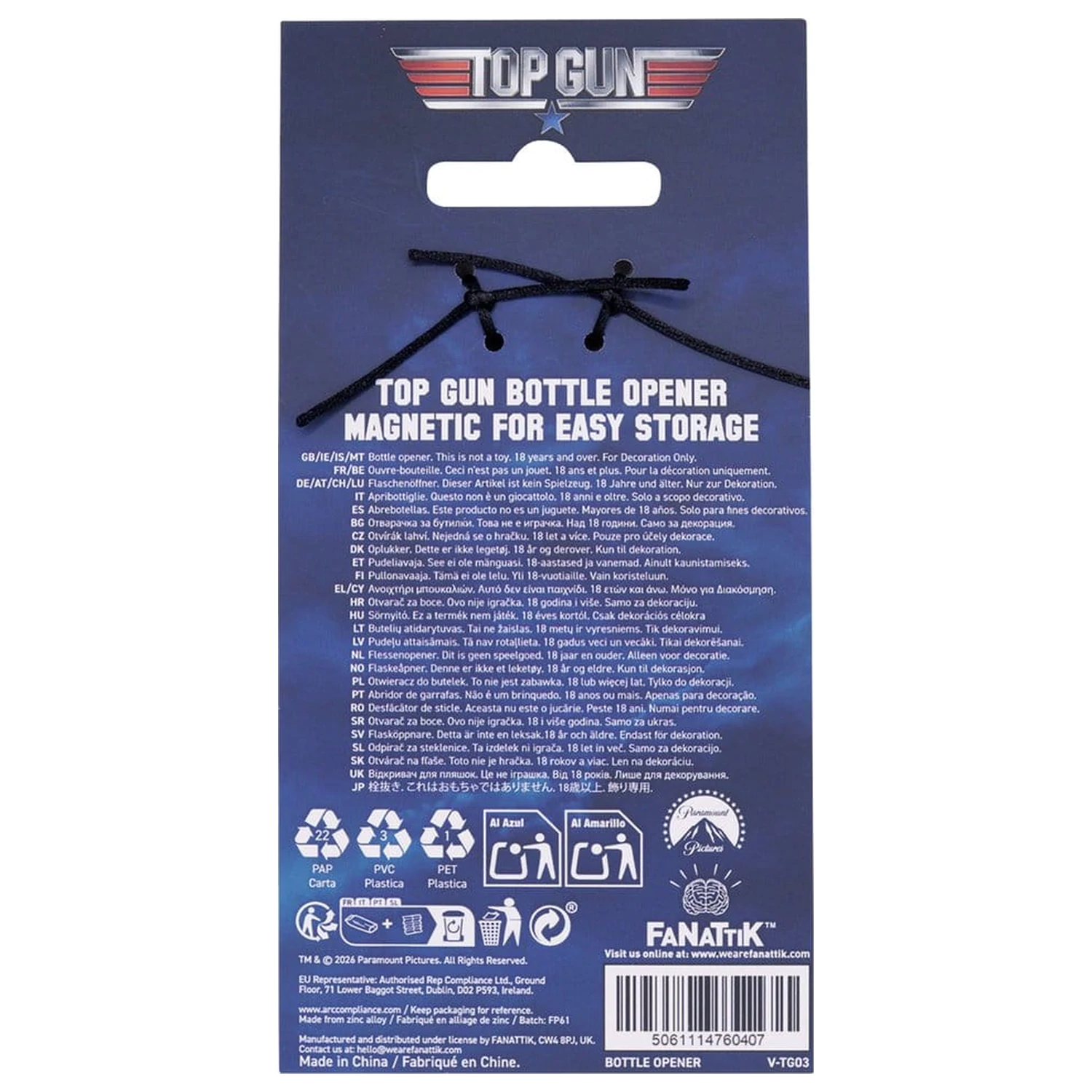 Top Gun otvírák na lahve F-14 limitovaná edice fotografii produktu
