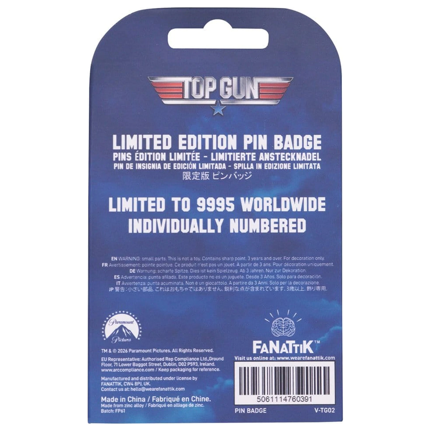 Top Gun Pin Badge Pohyblivá limitovaná edice fotografii produktu