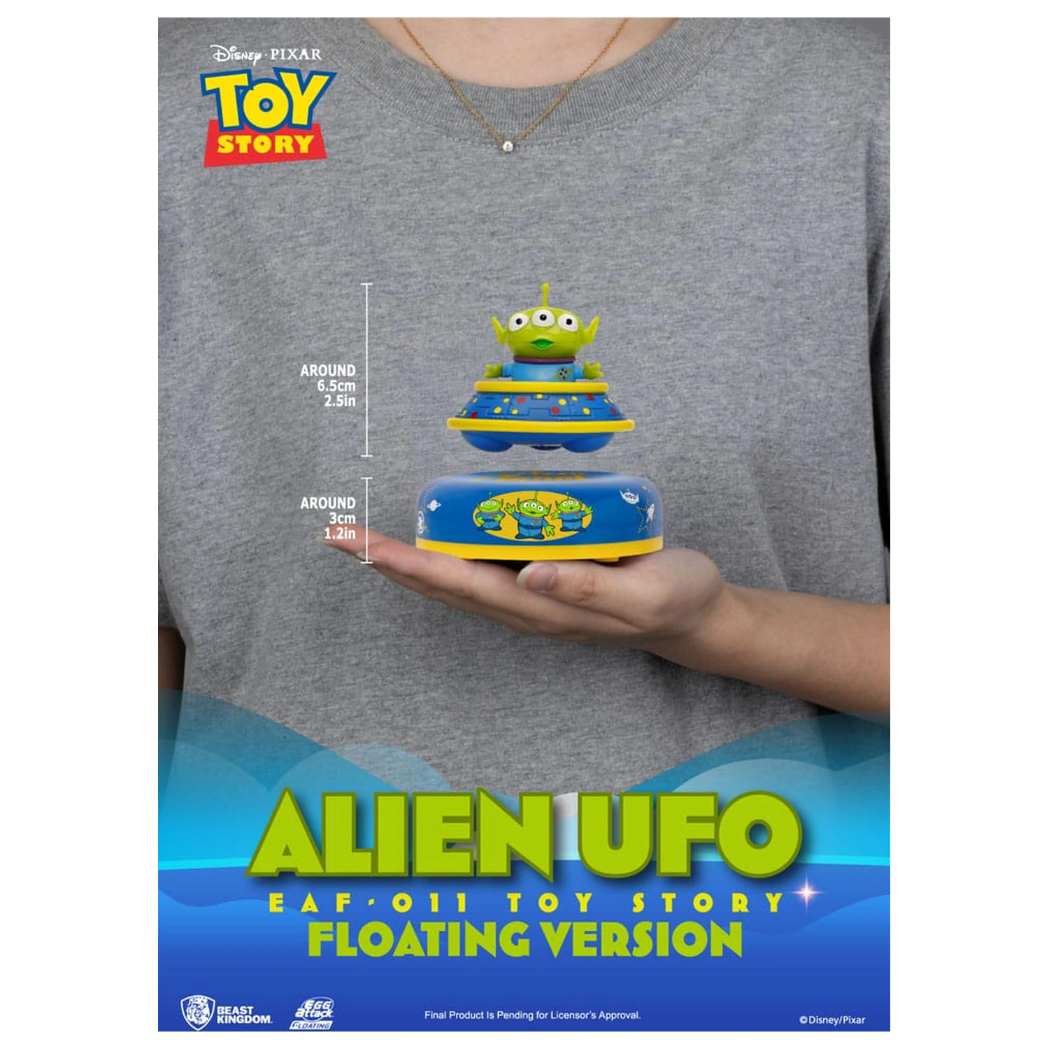 Toy Story Egg Attack Plávajúci Model Alien UFO 6 cm fotografii produktu