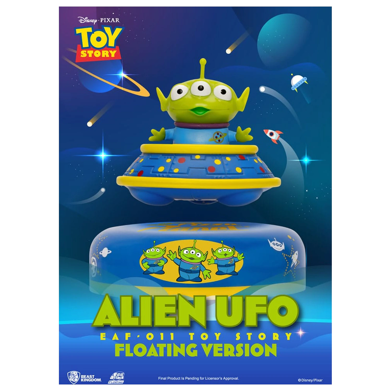 Toy Story Egg Attack Plávajúci Model Alien UFO 6 cm fotografii produktu