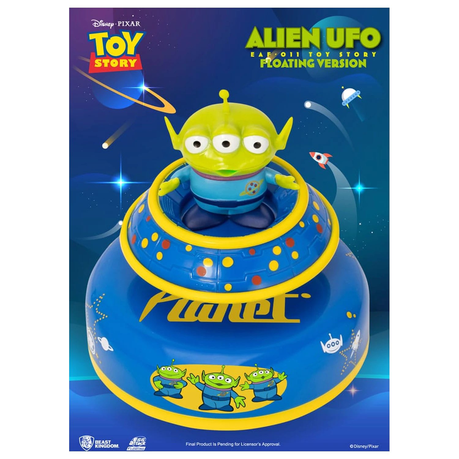 Toy Story Egg Attack Plávajúci Model Alien UFO 6 cm fotografii produktu