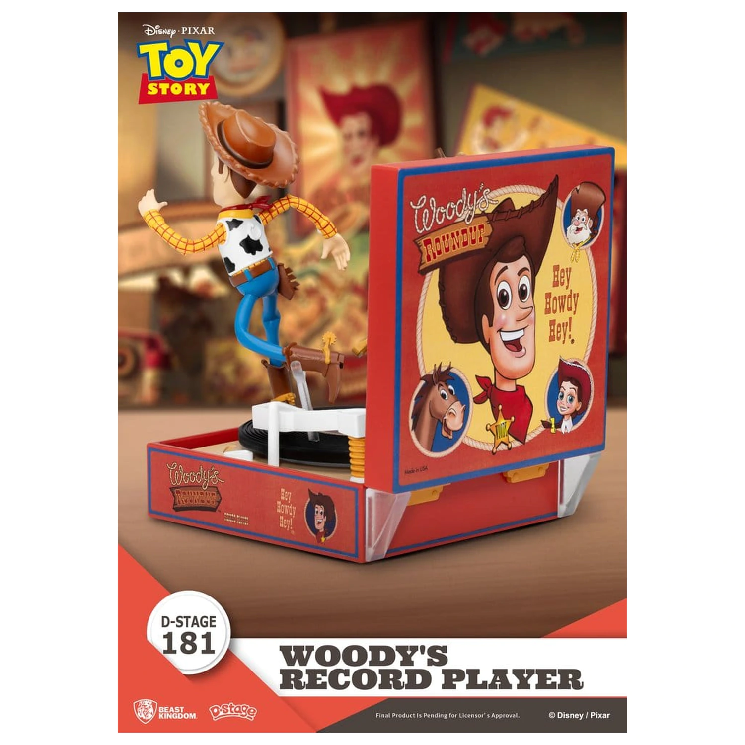 Toy Story Record Player Series PVC figurka Woody's Record Player 13 cm fotografii produktu
