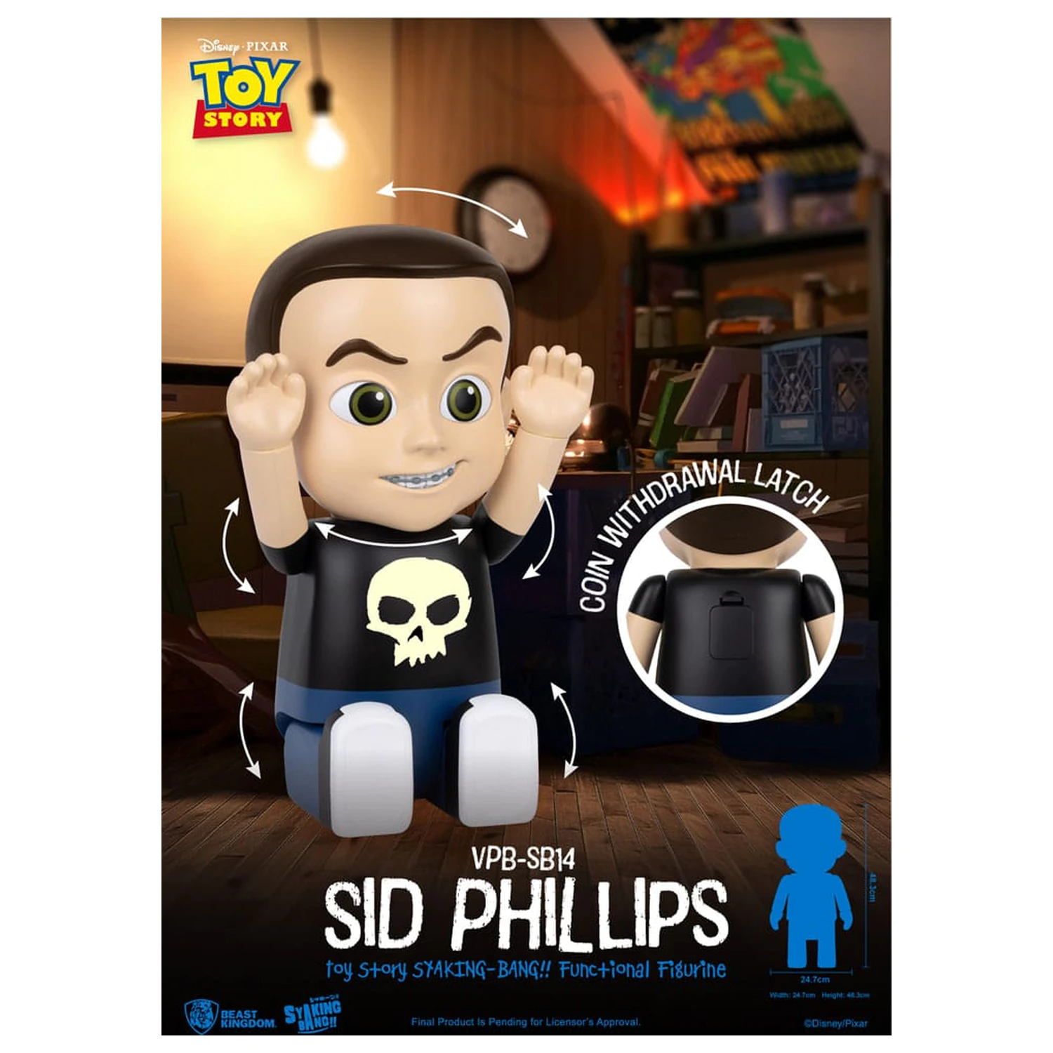 Toy Story Piggy Vinyl Bank Sid Phillips 48 cm fotografii produktu