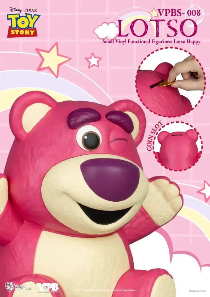 Toy Story Piggy Vinyl Bank Lotso Happy Vers. 25 cm Prasátko pokladnička z vinylu fotografii produktu