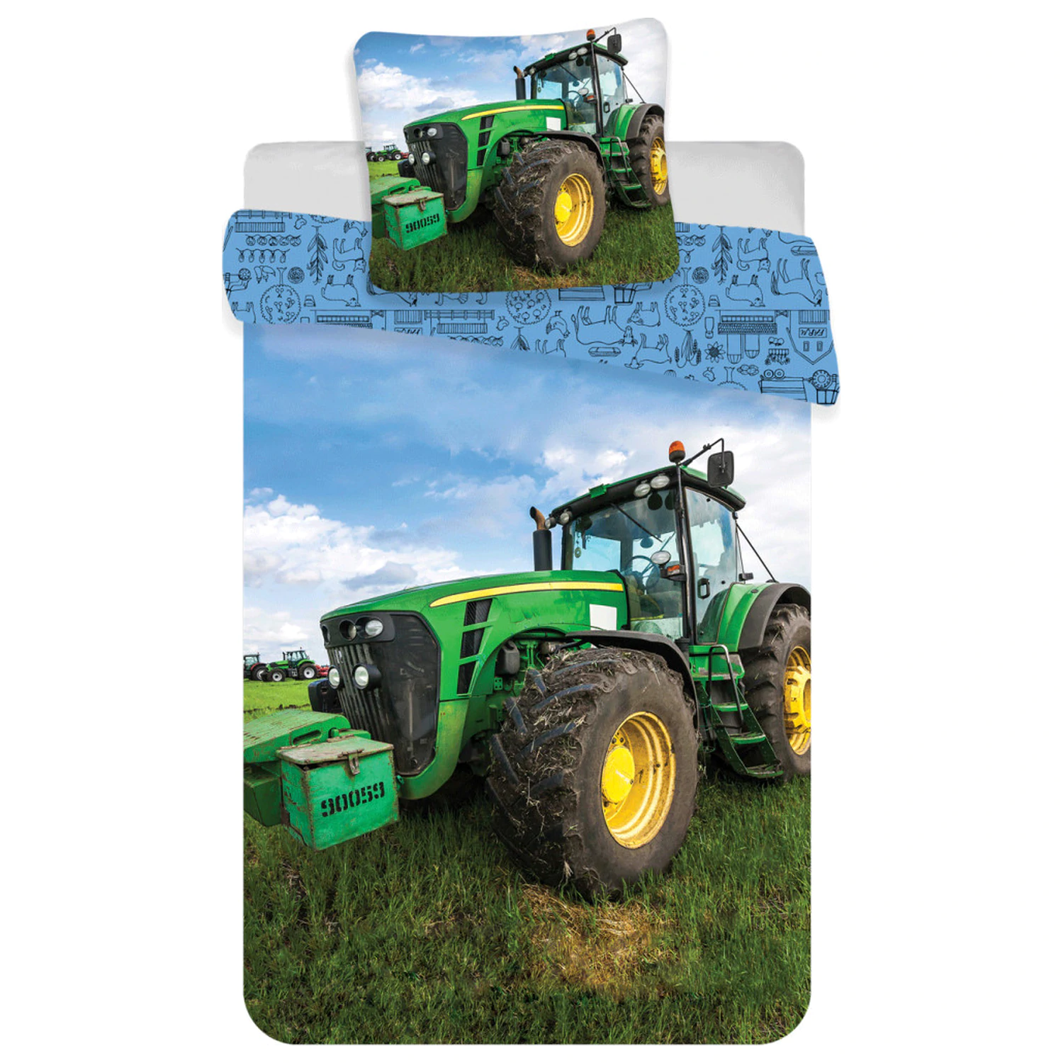Tractor Green dětské, předškolní povlak na peřinu fotografii produktu
