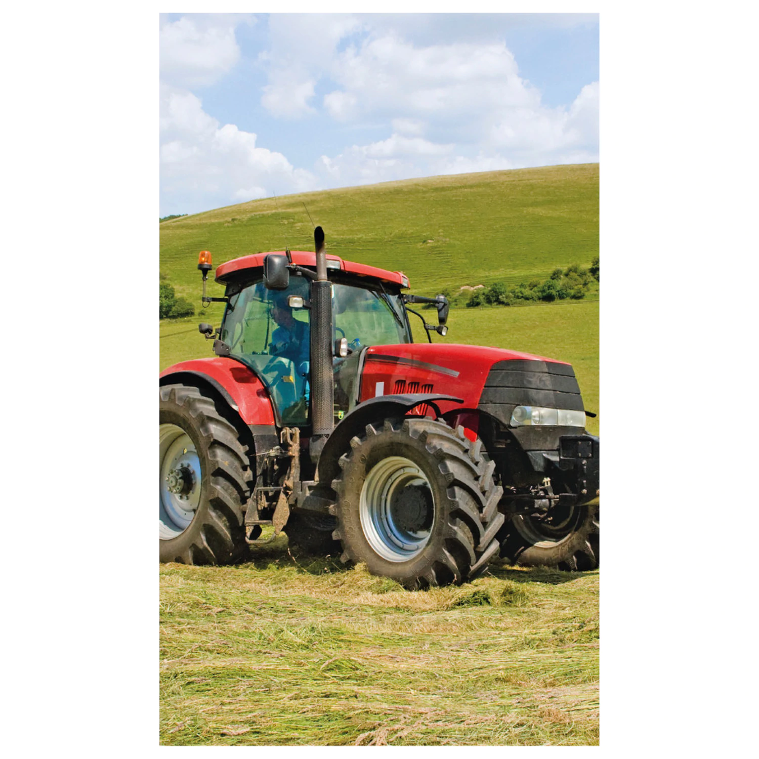 Traktor červený ručník na ruce, ručník na obličej, ručník fotografii produktu