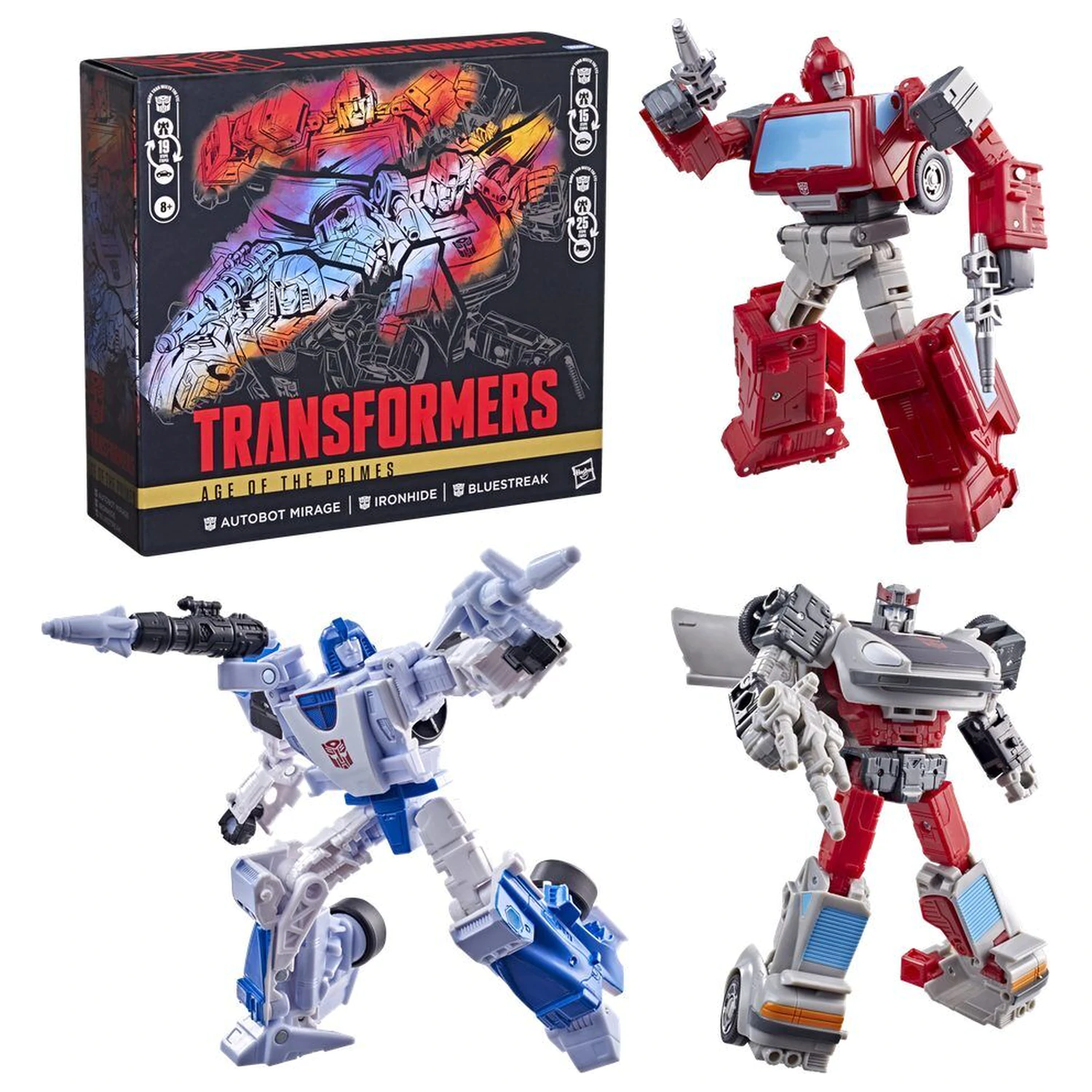 Transformers Age of the Primes Atobot Mirage & Ironhide & Bluestreak set 3 figure 13-15cm fotografii produktu