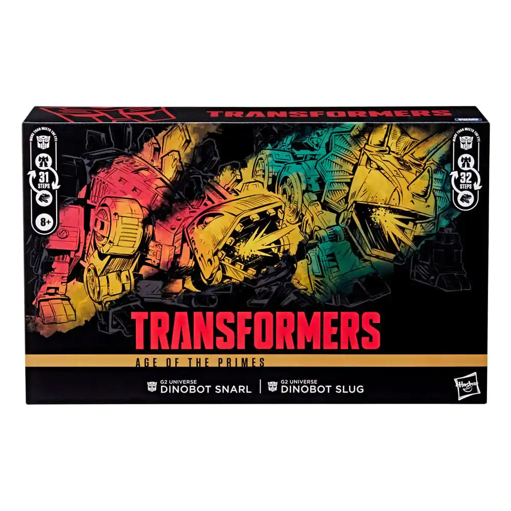 Transformers Age of the Primes Leader Class Akční figurka G2 Universe Dinobots Snarl & Slug 19 cm fotografii produktu