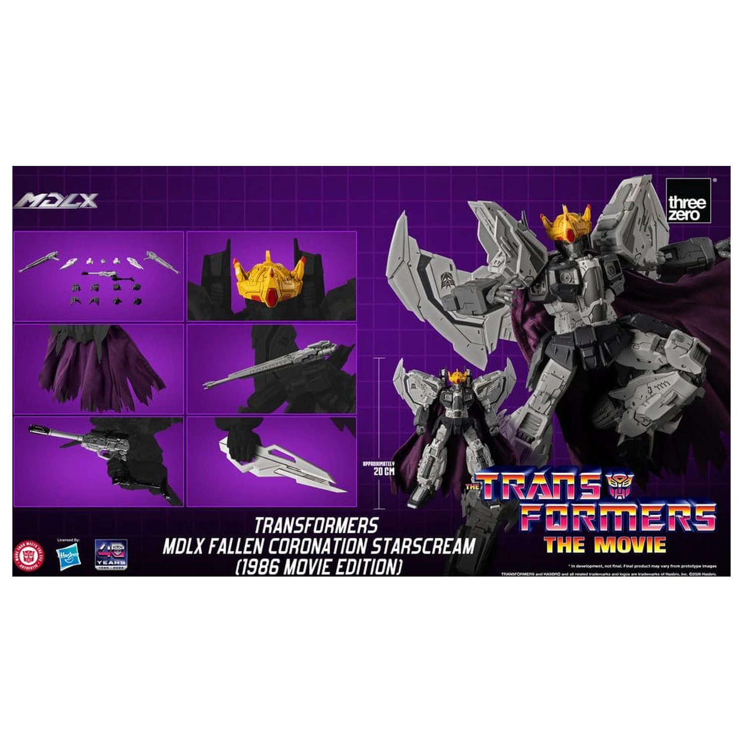 Transformers MDLX Akční figurka Fallen Coronation Starscream (1986 Movie Edition) 20 cm fotografii produktu