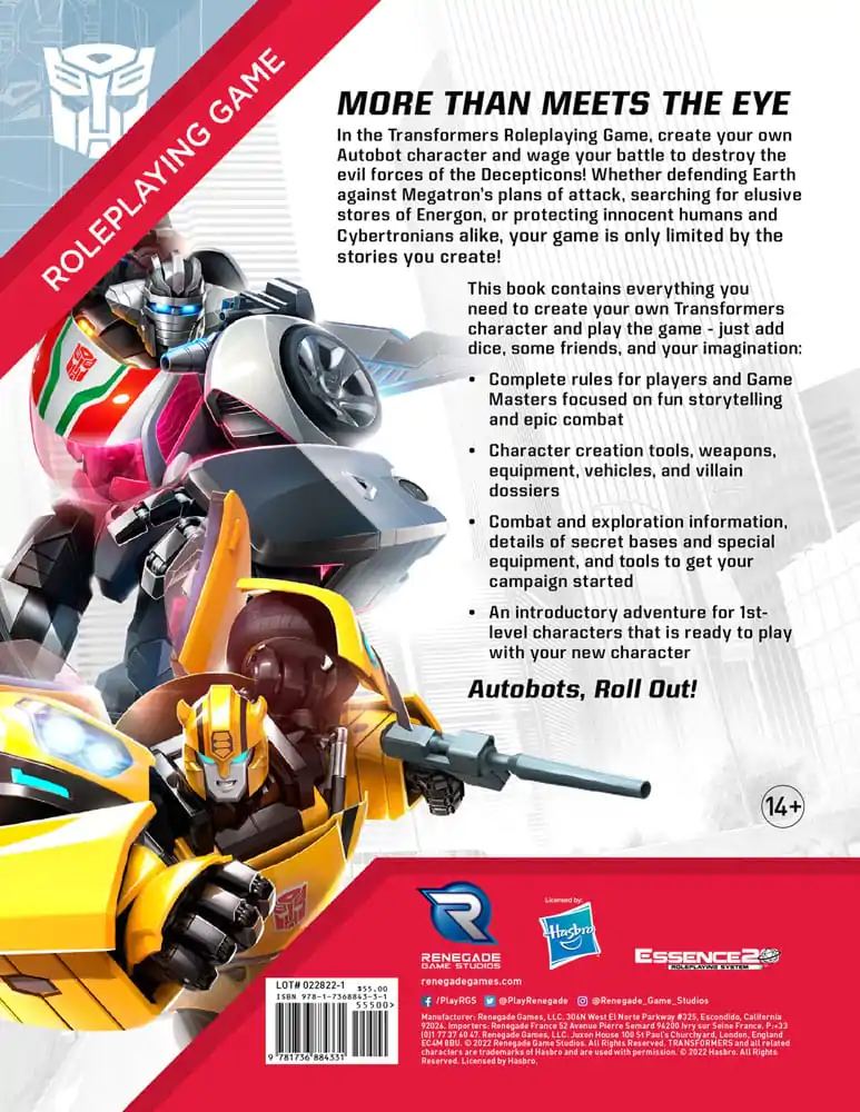 Transformers RPG Core Rulebook *Anglická verze* fotografii produktu