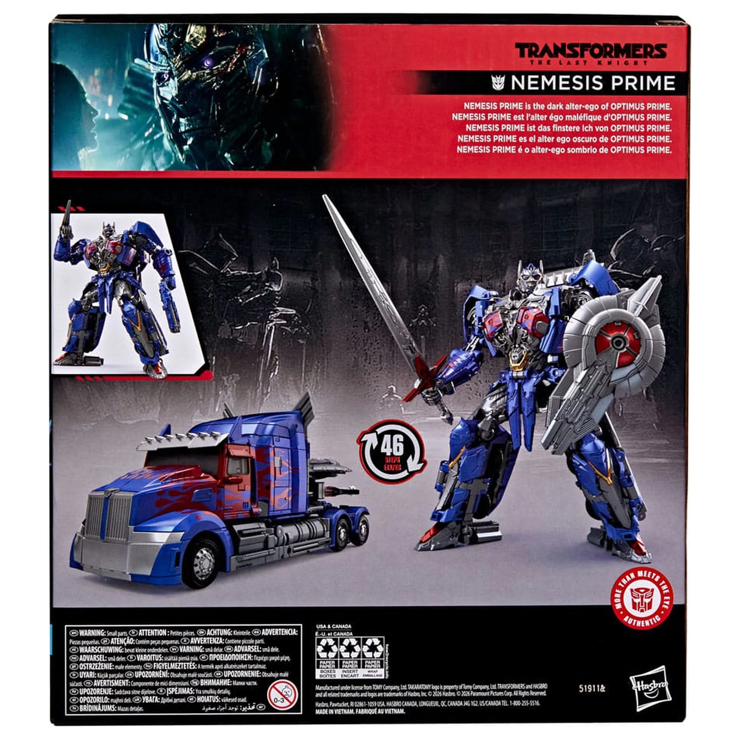 Transformers: The Last Knight Studio Series Leader Class Akční figurka Nemesis Prime 22 cm fotografii produktu