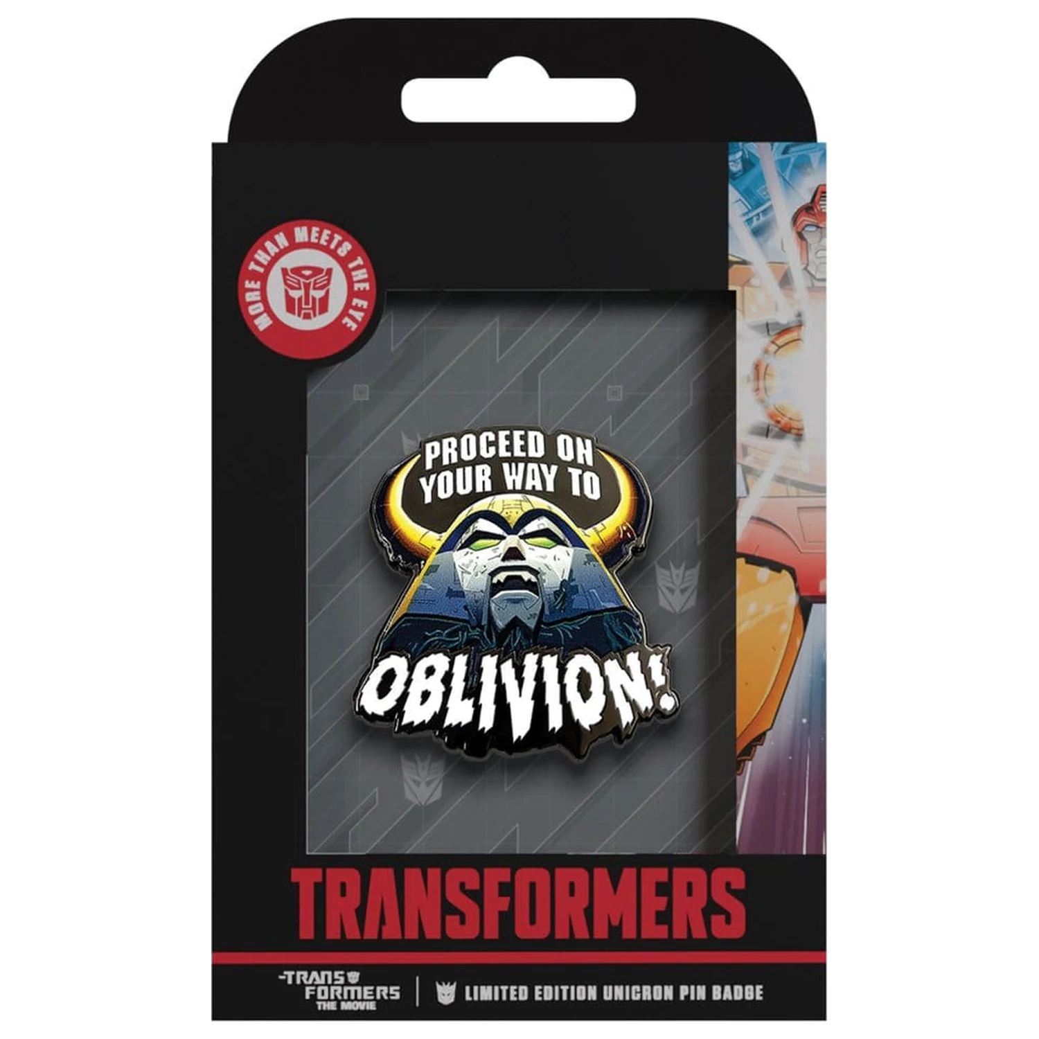 Transformers Pin Badge The Movie 40th Anniversary Unicron limitovaná edice odznaku fotografii produktu