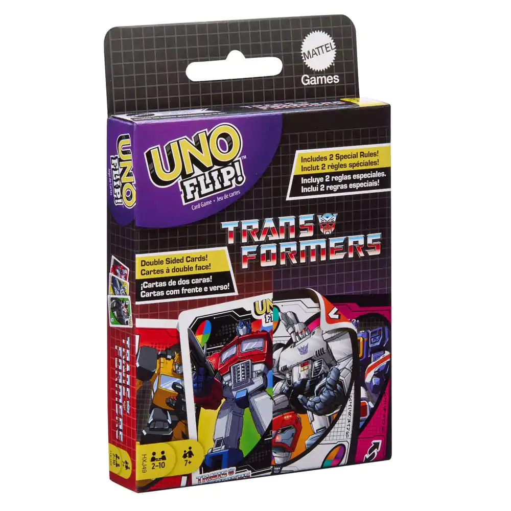 Transformers UNO Flip! Karetní hra fotografii produktu