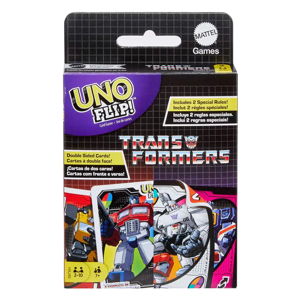 Transformers UNO Flip! Karetní hra fotografii produktu