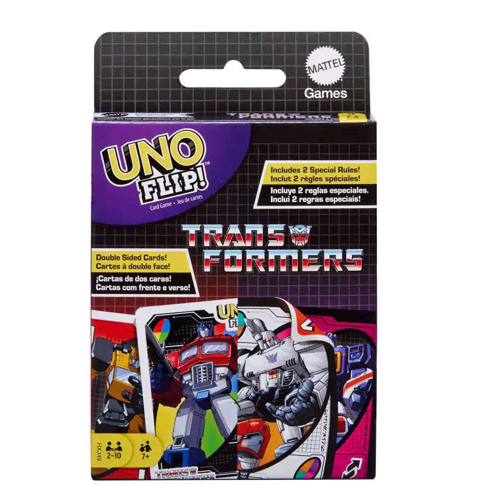 Transformers UNO Flip! Karetní hra fotografii produktu