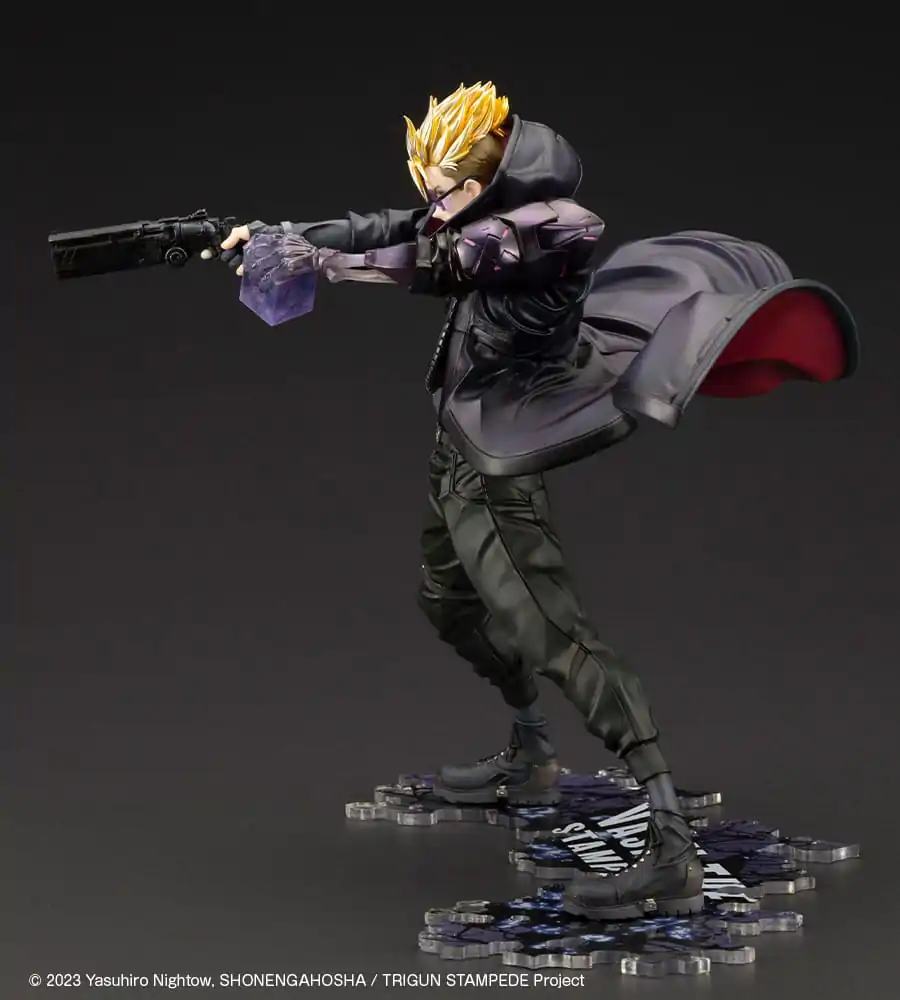 Trigun Stampede ARTFXJ Socha 1/8 Vash the Stampede The Gunman in Black Ver. 22 cm fotografii produktu