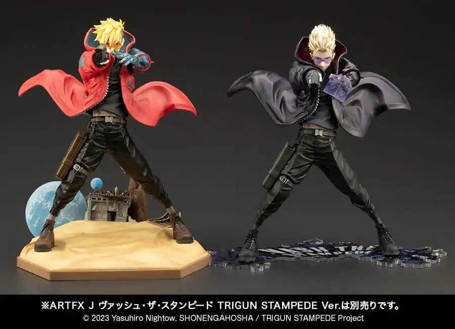 Trigun Stampede ARTFXJ Socha 1/8 Vash the Stampede The Gunman in Black Ver. 22 cm fotografii produktu